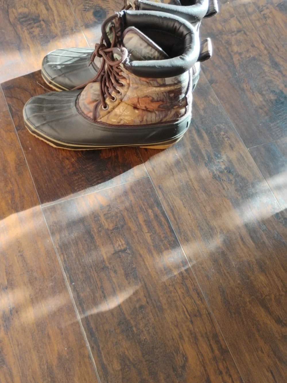 Men's Brown Camo Waterproof Duck Boots